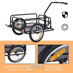 Bike Cargo Trailer Bicycle Storage Cart with Hitch Transport Carrier Project Black