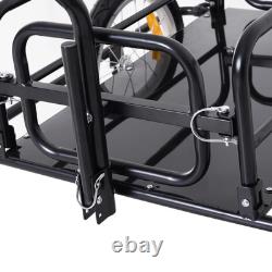 Bike Cargo Trailer Bicycle Storage Cart with Hitch Transport Carrier Project Black