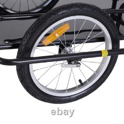 Bike Cargo Trailer Bicycle Storage Cart with Hitch Transport Carrier Project Black