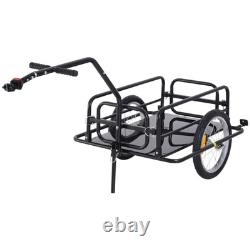 Bike Cargo Trailer Bicycle Storage Cart with Hitch Transport Carrier Project Black