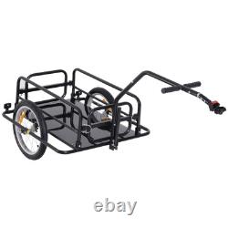 Bike Cargo Trailer Bicycle Storage Cart with Hitch Transport Carrier Project Black
