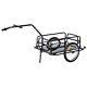 Bike Cargo Trailer Foldable Heavy Duty Storage Trolley Transport Carrier Black