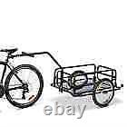 Bike Cargo Trailer Foldable Heavy Duty Storage Trolley Transport Carrier Black