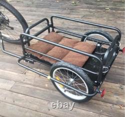 Bike Cargo Trailer Metal Bicycle Foldable Storage Carrier Wagon Utility Cart