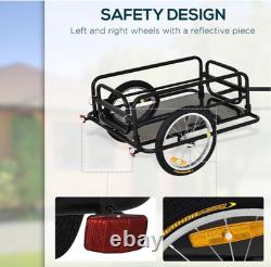 Bike Cargo Trailer Metal Bicycle Foldable Storage Carrier Wagon Utility Cart