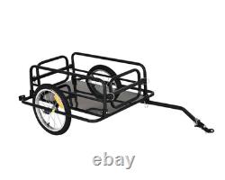 Bike Cargo Trailer Metal Bicycle Foldable Storage Carrier Wagon Utility Cart