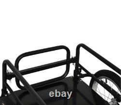 Bike Cargo Trailer Metal Bicycle Foldable Storage Carrier Wagon Utility Cart