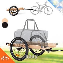 Bike Cargo Trailer Tag Along Attachment Foldable Luggage Storage Carrier Brown