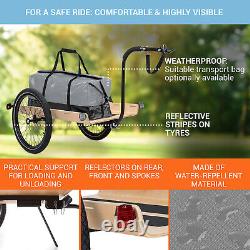 Bike Cargo Trailer Tag Along Attachment Foldable Luggage Storage Carrier Brown