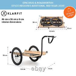 Bike Cargo Trailer Tag Along Attachment Foldable Luggage Storage Carrier Brown