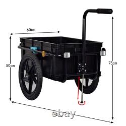 Bike Cargo Trailer Trolley Luggage Storage Cart Carrier With Hitch 70L