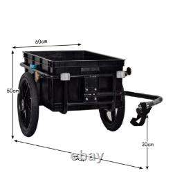 Bike Cargo Trailer Trolley Luggage Storage Cart Carrier With Hitch 70L