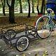Bike Cargo Trailer in Steel Frame Extra Bicycle Storage Carrier with Hitch-Black