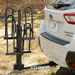 Bike Carrier Hitch For 2 Padded Carrier Bicycles Fat Tire Capacity Truck SUV NEW