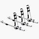 Bike Cycle Carriers Lockable Car Roof Rack Bar Mounted X3 Twin Pack UK Stock