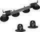Bike Rack Car Roof Rack Carrier Suction Cups Quick Release 2 Bikes Black