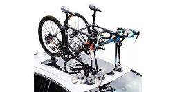 Bike Rack Car Roof Rack Carrier Suction Cups Quick Release 2 Bikes Black