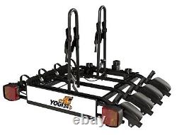 Bike Rack Cycle Carrier on Tow bar Titan 4 Black PREMIUM 7pin (75kg capacity)