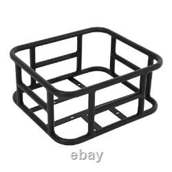 Bike Rear Seat Metal Basket Large Capacity Cargo Carrier Storage 45.6x32x15cm