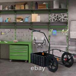 Bike Trailer Bicycle Cargo Carrier Garden Trolley Wheels Utility Luggage Cart