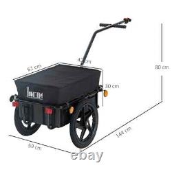 Bike Trailer Bicycle Cargo Carrier Garden Trolley Wheels Utility Luggage Cart