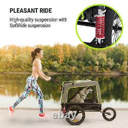 Bike Trailer Cargo 2-in-1 Transport bycicle cart foldable luggage carrier Green