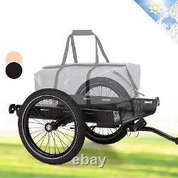 Bike Trailer Cargo Bicycle Carrier Utility Luggage Hand Cart Transport Black