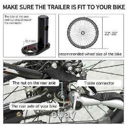 Bike Trailer Cargo Steel Frame Extra Bicycle Storage Carrier with Removable Cover