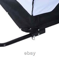 Bike Trailer Cargo Steel Frame Extra Bicycle Storage Carrier with Removable Cover