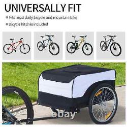 Bike Trailer Cargo Steel Frame Extra Bicycle Storage Carrier with Removable Cover