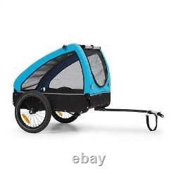 Bike Trailer Cargo Transport bycicle cart foldable luggage carrier Blue