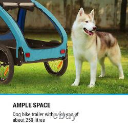 Bike Trailer Cargo Transport bycicle cart foldable luggage carrier Blue