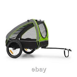 Bike Trailer Cargo Transport bycicle handcart foldable luggage carrier Green