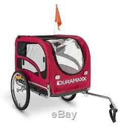 Bike Trailer Cargo Transport bycicle handcart foldable wagon luggage carrier Red