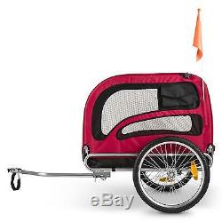 Bike Trailer Cargo Transport bycicle handcart foldable wagon luggage carrier Red