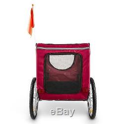 Bike Trailer Cargo Transport bycicle handcart foldable wagon luggage carrier Red