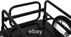 Bike Trailer Cargo in Steel Frame, Extra Bicycle Storage Carrier with Hitch