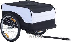 Bike Trailer Cargo in Steel Frame Extra Bicycle Storage Carrier with Removable