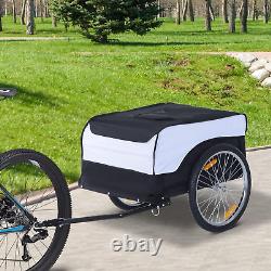 Bike Trailer Cargo in Steel Frame Extra Bicycle Storage Carrier with Removable