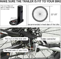Bike Trailer Cargo in Steel Frame Extra Bicycle Storage Carrier with Removable