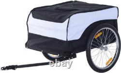 Bike Trailer Cargo in Steel Frame Extra Bicycle Storage Carrier with Removable C