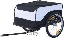 Bike Trailer Cargo in Steel Frame Extra Bicycle Storage Carrier with Removable C