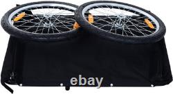 Bike Trailer Cargo in Steel Frame Extra Bicycle Storage Carrier with Removable C
