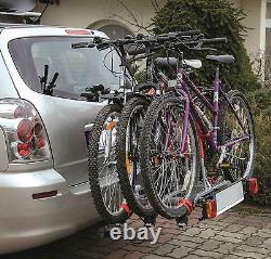 Black Bike Rack Cycle Carrier on Tow bar Titan 3 7pin (75kg capacity) PREMIUM