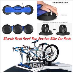 Blue Bicycle Rack Roof-Top Suction Car Rack Hitch Carrier For MTB Mountain Bike