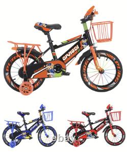 Boys Kids Bike 12/14/16/18/20 Inch cycle +Removable Basket, Carrier &Stabilisers