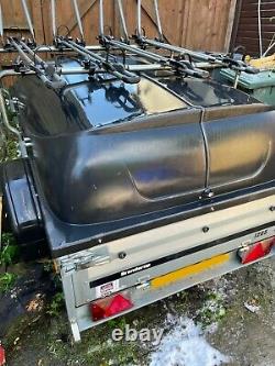Brenderup 1205S Camping Trailer, Load Bars, ABS Lid, Thule Cycle Carriers
