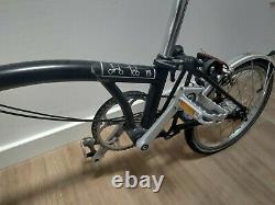 Brompton Folding Bike M3L Black 2014 With Front Carrier Block and Cover