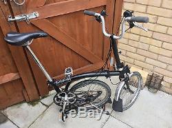 Brompton M3R Black 3 speeds w. Carrier Folding Bike Bicycle Worldwide Postage