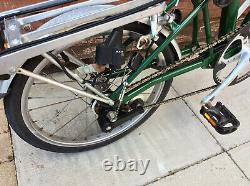 Brompton M3r Racing Green With Carrier 3 Speed Folding Bike Worldwide Postage